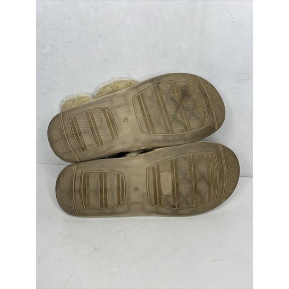 Women’s Steve Madden Knit Boots Slippers Beige Size 10 Soft Furry Inside - Picture 5 of 7